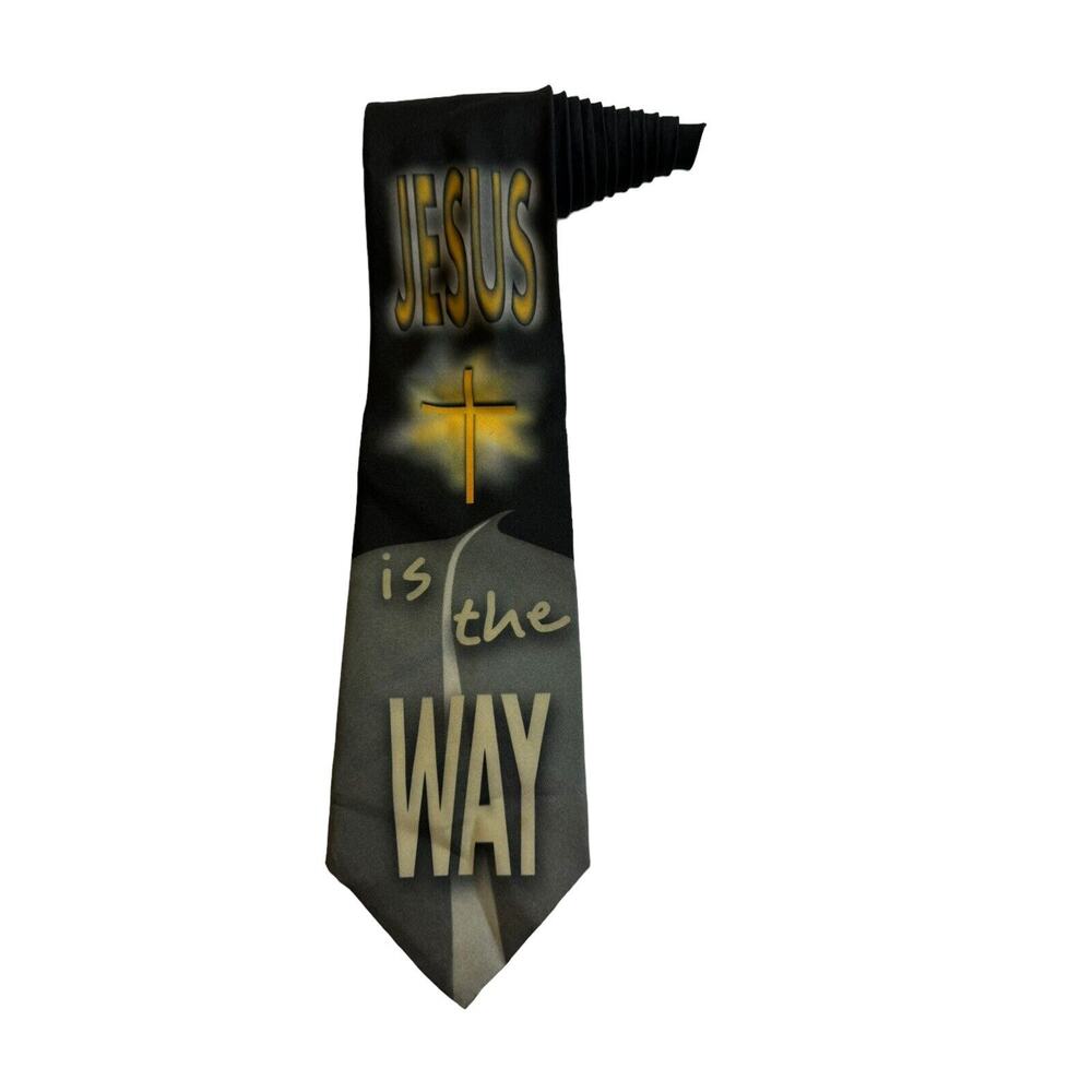 Walnut Ridge Ralph Marlin Jesus Is The Way 1998 Vintage Novelty Necktie